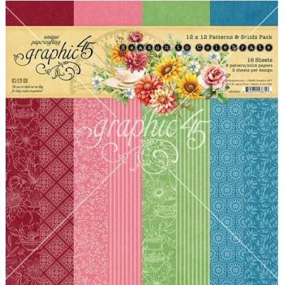 Graphic 45 Season to Celebrate - Patterns & Solids Pack